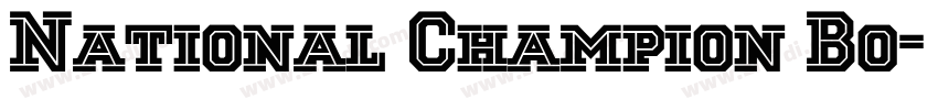 National Champion Bo字体转换